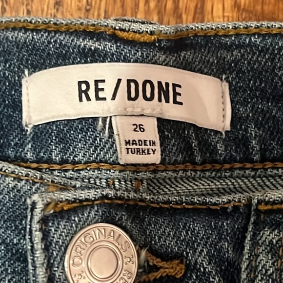 Re/Done Women’s Mid 90’s High Rise Ankle Crop Jeans Size 26 - Picture 6 of 10